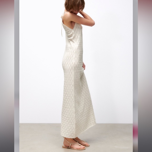 Zara Open Knit Crochet Dress - Picture 4 of 13